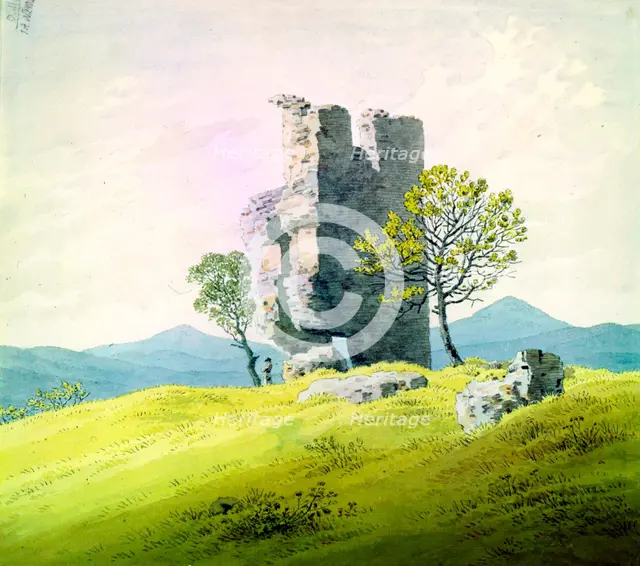 'The Castle in Teplitz', late 18th or 19th century. Artist: Caspar David Friedrich