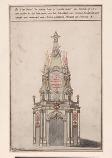 The Castle in Brussels...marriage of Joseph II and Maria Isabella van Parma, 1760, (1760). Creator: Ferdinandus Josephus de Rons