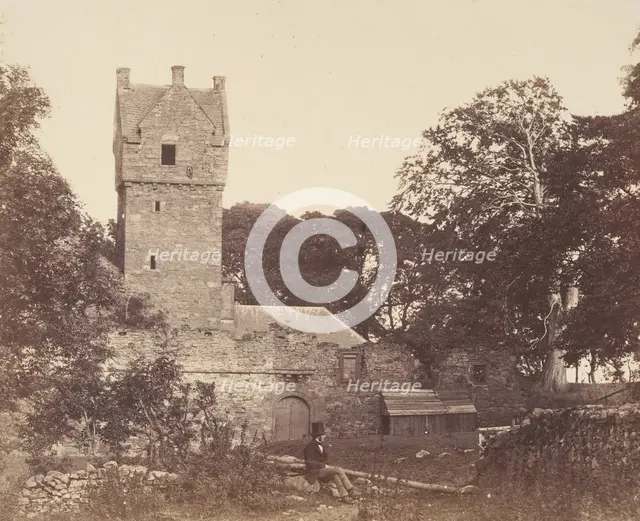 The Castle of the Mains, Forfarshire, 1856. Creator: John Sturrock.