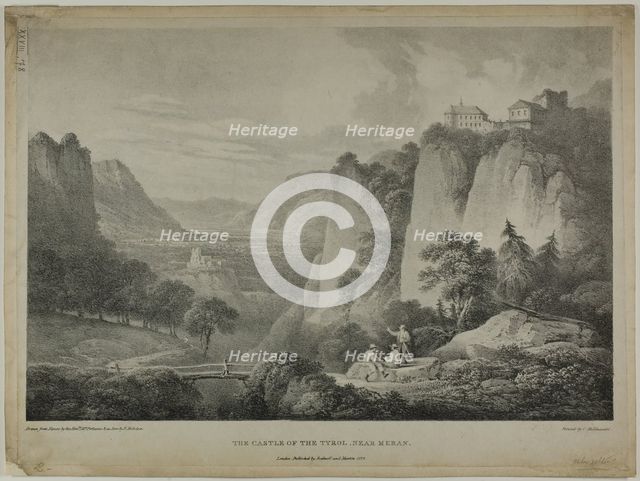 The Castle of the Tyrol, Near Meran, 1822. Creator: Francis Nicholson.