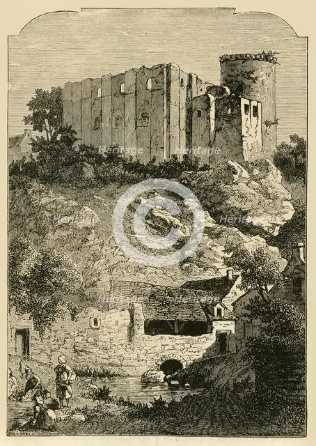 'The Castle of Falaise and Fountain of Arlette', 1890.   Creator: Unknown.