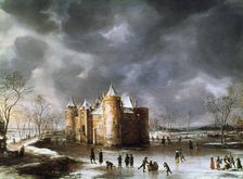 The Castle of Muiden in Winter 1658. Creator: Jan Abrahamsz Beerstraten