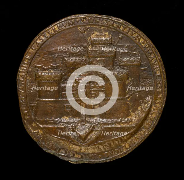 The Castle of Pesaro [reverse], 1475. Creator: Gianfrancesco Enzola.