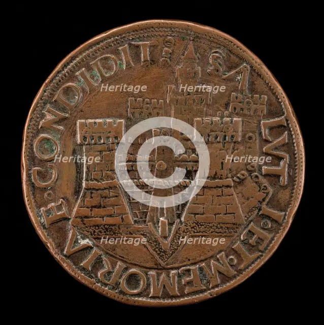 The Castle of Pesaro [reverse], probably 1456/1466. Creator: Gianfrancesco Enzola.