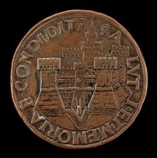 The Castle of Pesaro [reverse], probably 1456/1466. Creator: Gianfrancesco Enzola