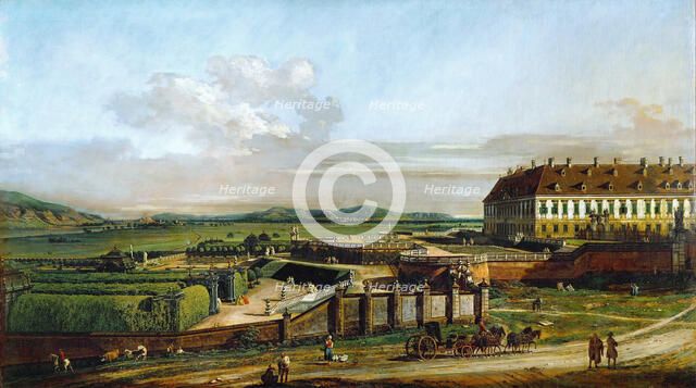 The Castle of Schlosshof seen from north, Between 1758 and 1761. Artist: Bellotto, Bernardo (1720-1780)