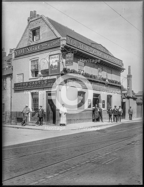 The Castle public house, Putney Bridge Road, Putney, Wandsworth, Greater London Authority, 1913. Creator: William O Field.