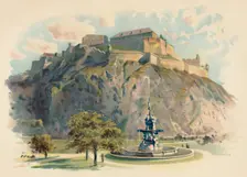 The Castle Rock, Edinburgh c1890. Artist: Charles Wilkinson