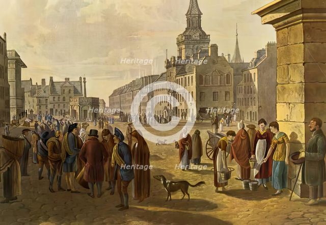 The Castlegate, Aberdeen, In 1800, 1800. Creator: Hugh Irvine.