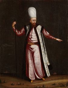 The Capoudgi Bachi, Grand-master of the Seraglio, 1700-1737. Creator: Workshop of Jean Baptiste Vanmour