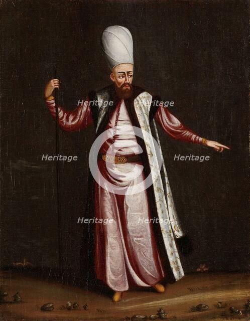 The Capoudgi Bachi, Grand-master of the Seraglio, 1700-1737. Creator: Workshop of Jean Baptiste Vanmour.