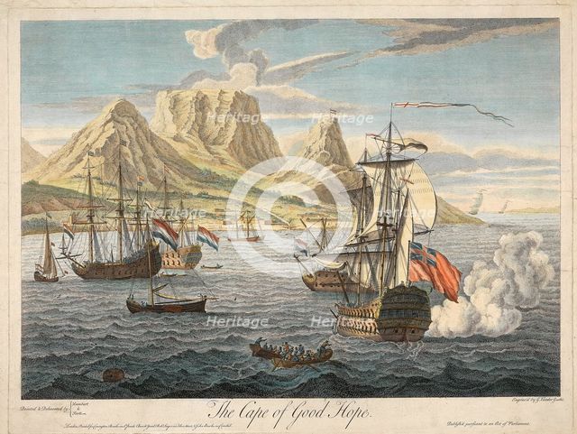 The Cape of Good Hope, pub. c1731. Creator: Samuel Scott (1701 - 1772 (after; George Lambert (1700 - 1765) after;.