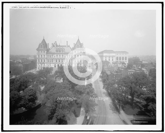 The Capitol and State Education Building, Albany, New York, (c1908?). Creator: Unknown.