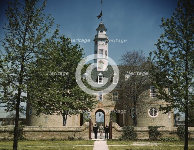The capitol of the Virginia colony during the 18th century..., Williamsburg, Va., 1943. Creator: Howard Hollem.