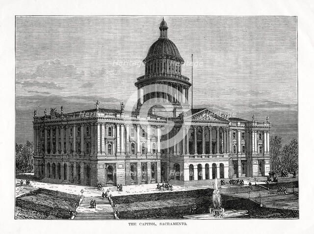The Capitol, Sacramento, California, USA, 1877. Artist: Unknown