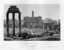 The Capitoline Hill and the Palazzo Senatorio from the Forum Romanum, Rome, c1833