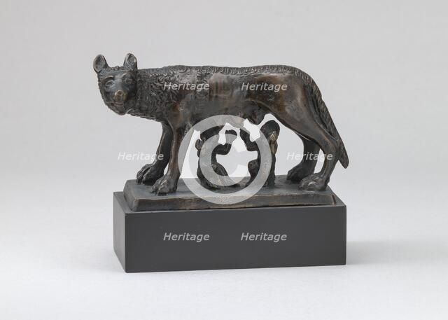 The Capitoline Wolf Suckling Romulus and Remus, 15th century. Creator: Unknown.