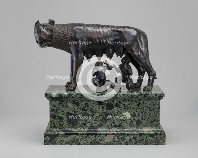 The Capitoline Wolf Suckling Romulus and Remus, late 15th - early 16th century. Creator: Unknown.