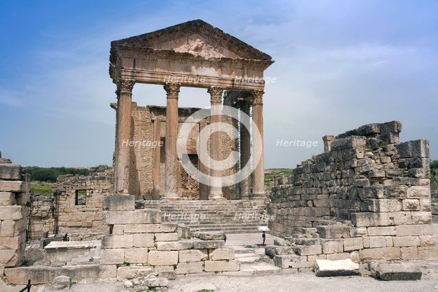 The Capitolium at Dougga (Thugga), Tunisia. Creator: Samuel Magal.