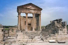 The Capitolium at Dougga (Thugga), Tunisia. Creator: Samuel Magal