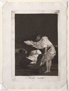 The Caprichos: A Bad Night, 1799. Creator: Francisco de Goya (Spanish, 1746-1828)