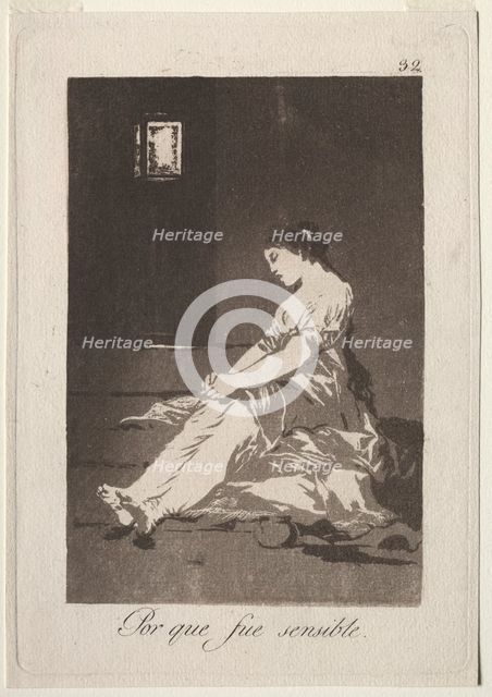 The Caprichos: Because She Was Susceptible, 1799. Creator: Francisco de Goya (Spanish, 1746-1828).