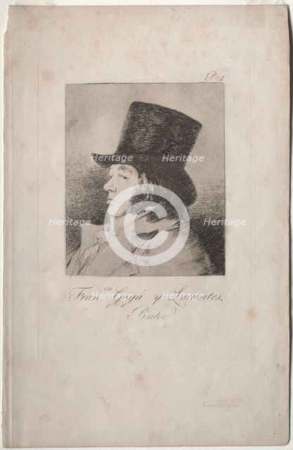 The Caprichos: Portrait of Goya. Creator: Francisco de Goya (Spanish, 1746-1828).