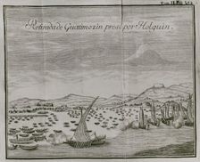 The capture by the Spaniards of Guatimocin, (1496-1525), last emperor of the Aztecs...1521 (1771) Creator: Unknown