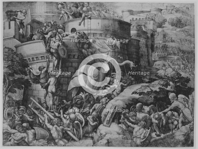 The Capture of Carthagena by Scipio and His Troops, 1539. Creator: Georg Pencz.