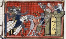 The capture of a town by Godfrey of Bouillon. Creator: Anonymous