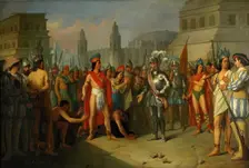 The capture of Guatimocín, the last emperor of the Mexicans..., 1854. Creator: Carlos María Esquivel