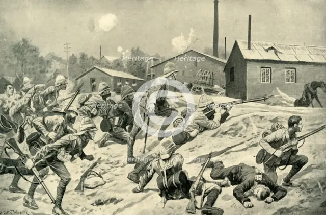 'The Capture of Johannesburg: The Guards' Attack at Germiston', (1901).  Creator: Unknown.