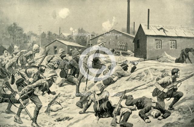 'The Capture of Johannesburg: The Guards' Attack at Germiston', (1901).  Creator: Unknown.