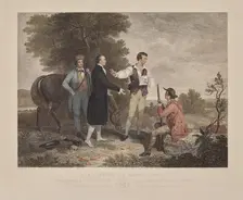 The Capture of Major Andre, 1845. Creators: Asher Brown Durand, James Smillie, Robert Hinshelwood