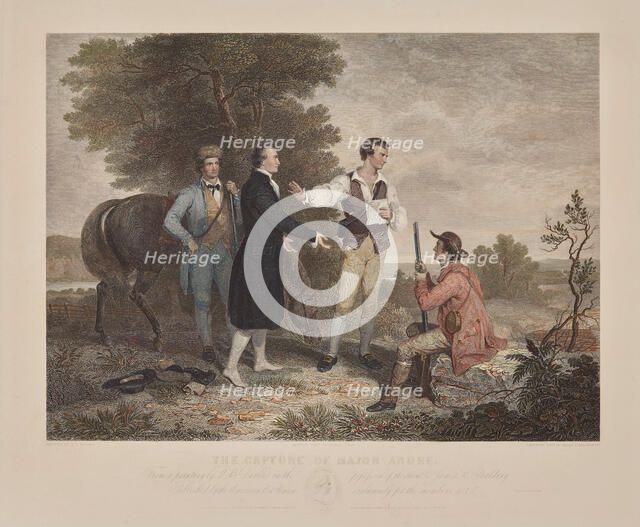 The Capture of Major Andre, 1845. Creators: Asher Brown Durand, James Smillie, Robert Hinshelwood.