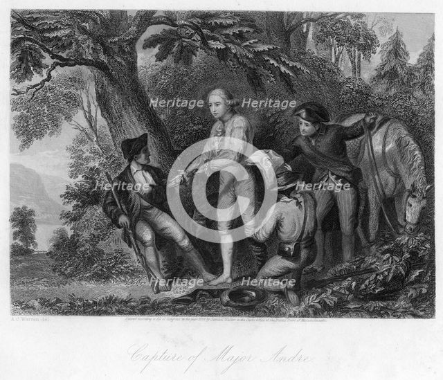 The capture of Major André, 1856. Artist: Unknown