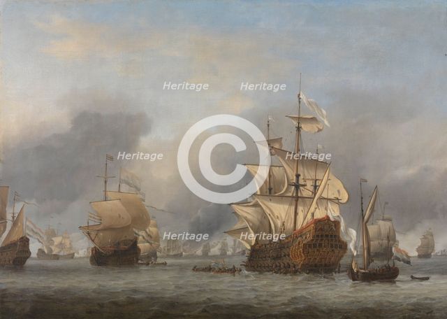 The Capture of the Royal Prince, c.1670. Creator: Willem van de Velde the Younger.