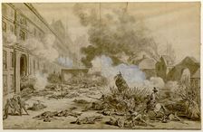 The Capture of the Tuileries Palace (La prise des Tuileries), c. 1793. Creator: Duplessis-Bertaux, Jean (1747-1820)