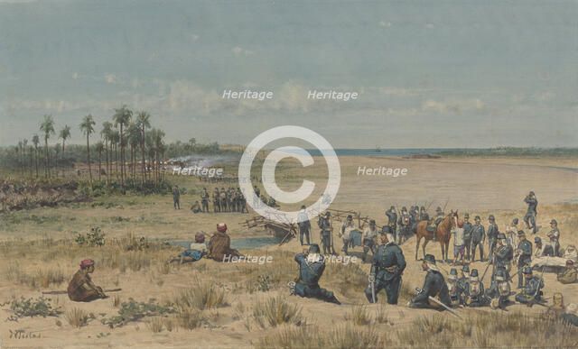 The capture of Tumulit during the Samalanga expedition, August 26, 1877, 1883. Creator: Willem de Famars Testas.