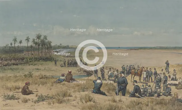 The capture of Tumulit during the Samalanga expedition, August 26, 1877, 1883. Creator: Willem de Famars Testas.