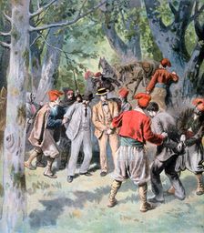 The capture of two french travelers by brigands in Sardinia, 1894