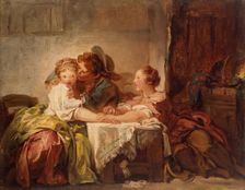 The Captured Kiss, 1756. Creator: Jean-Honore Fragonard