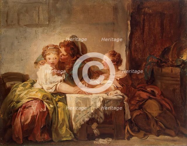 The Captured Kiss, 1756. Creator: Jean-Honore Fragonard.