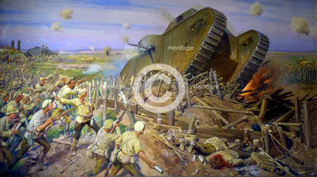 'The Capturing of a Tank near Kakhovka', 1927.  Artist: Ivan Vladimirov