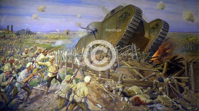 'The Capturing of a Tank near Kakhovka', 1927.  Artist: Ivan Vladimirov