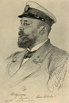 The captain of the Kaiser Wilhelm II 1898. Creator: Christian Wilhelm Allers
