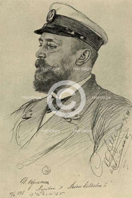 The captain of the 'Kaiser Wilhelm II', 1898.  Creator: Christian Wilhelm Allers.