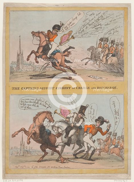The Captains Account Current of Charge and Discharge, February 3, 1807., February 3, 1807. Creator: Thomas Rowlandson.