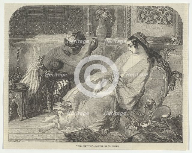 The Captive, from "Illustrated London News", April 15, 1848. Creator: H. Harrison.