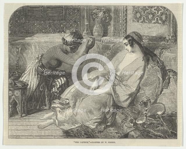 The Captive, from "Illustrated London News", April 15, 1848. Creator: H. Harrison.